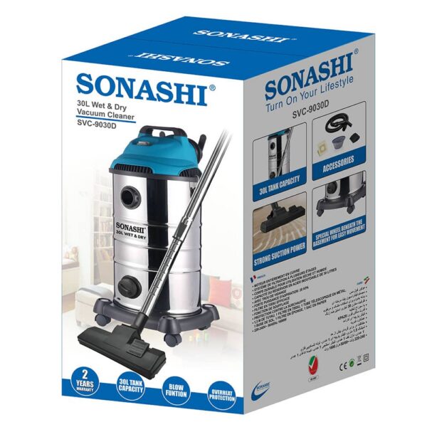 SVC-9030D-GB Aspirateur eau et poussière Sonashi 30L SVC-9030D